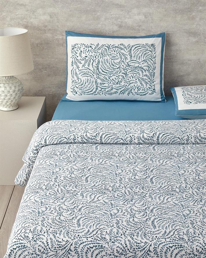 Calm Nature Printed For One Person Summer Blanket Set 150x220 cm Seledon,