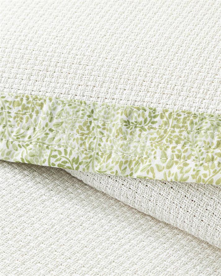Greens Desenli Biyeli For One Person Summer Blanket Set 150x220 cm Ecru