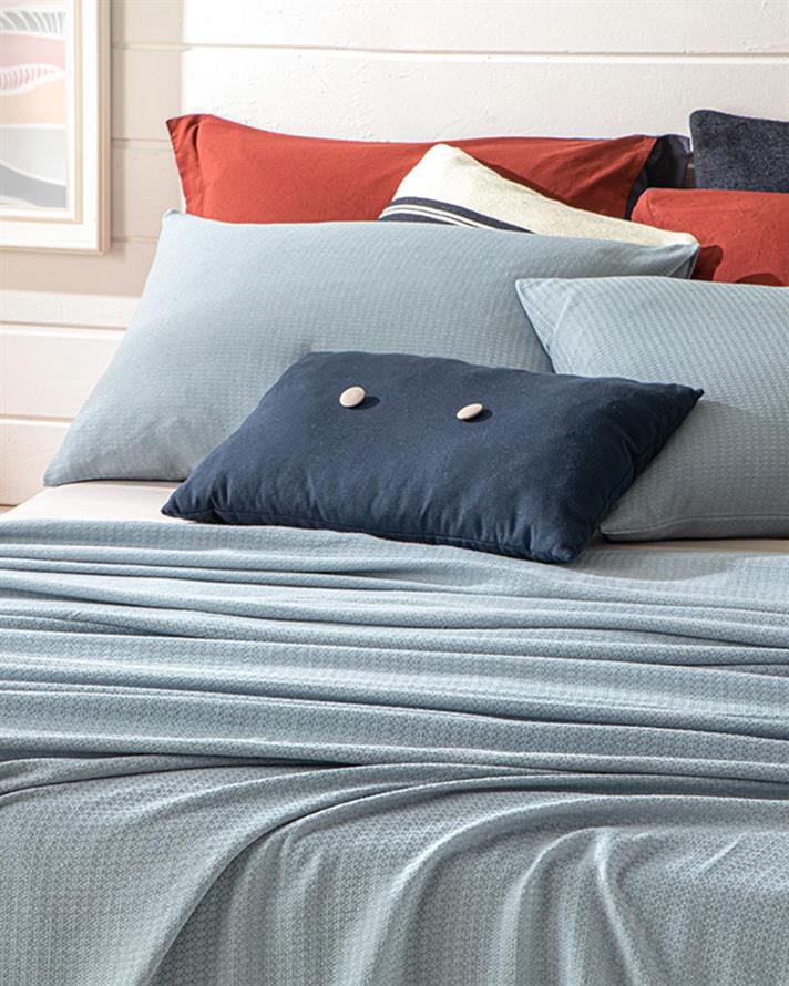 Genesis Soft Touch For One Person Summer Blanket Set 150x220 cm Blue