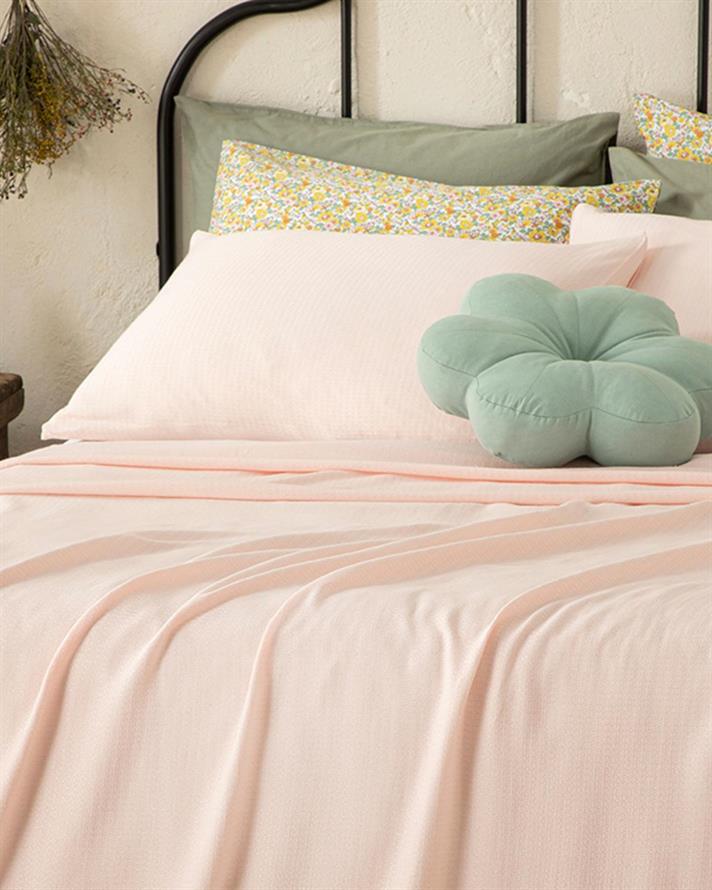 Genesis Soft Touch For One Person Summer Blanket Set 150x220 cm Pink