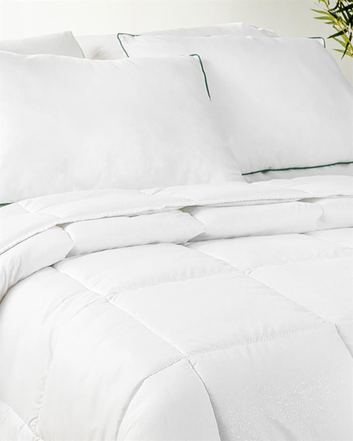 Set pilotă și pernă, pentru o persoană, BAMBOO BASIC, bambus, 155x215 cm, alb