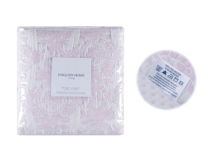 Sezonul vintage  Cover Persoană dublă  SET CUVERTURĂ DE PAT 250x260 cm Roz