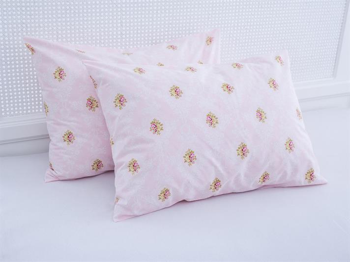 Sezonul vintage Cu Bumbac Cu 2 Piese Față De Pernă 50x70 cm Roz