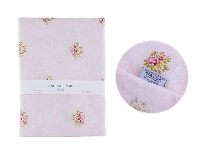 Sezonul vintage Cu Bumbac Single Lenjerie De Pat 160x220 cm Roz