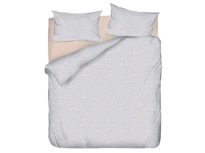 sfărâmicios Cu Bumbac Double Set Lenjerie De Pat 200x220 cm Albastru Deschis