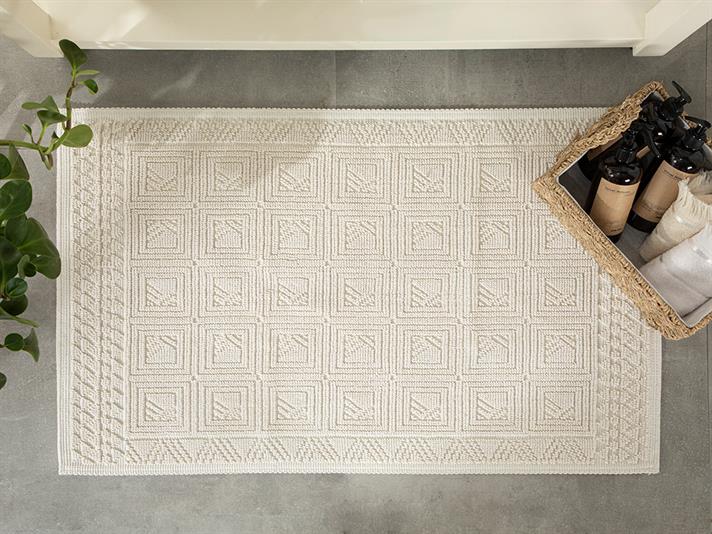 Shabby Covor, Bumbac, 60*100 Cm, Argintiu