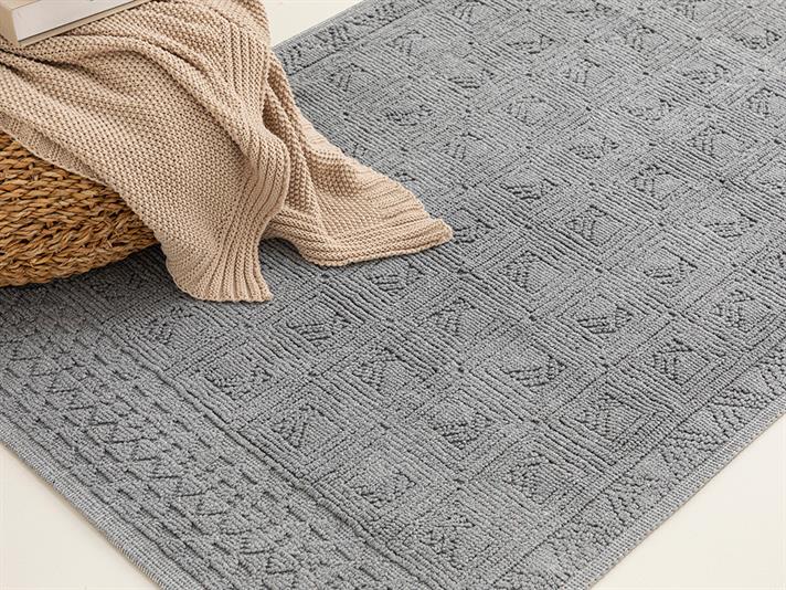 Shabby Cottony Rug 80x150 cm Gray