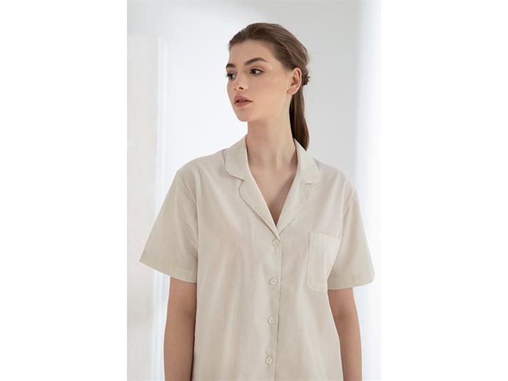 Shine Halat De Noapte Damă, Bumbac, L, Verde-Portocaliu