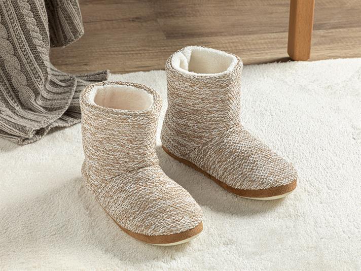 Shine Papuci De Casă Damă, Tricotaj, 36, Gri Deschis