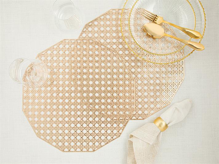 Shining Stars PVC 2 Set Place Mat 38 cm Gold