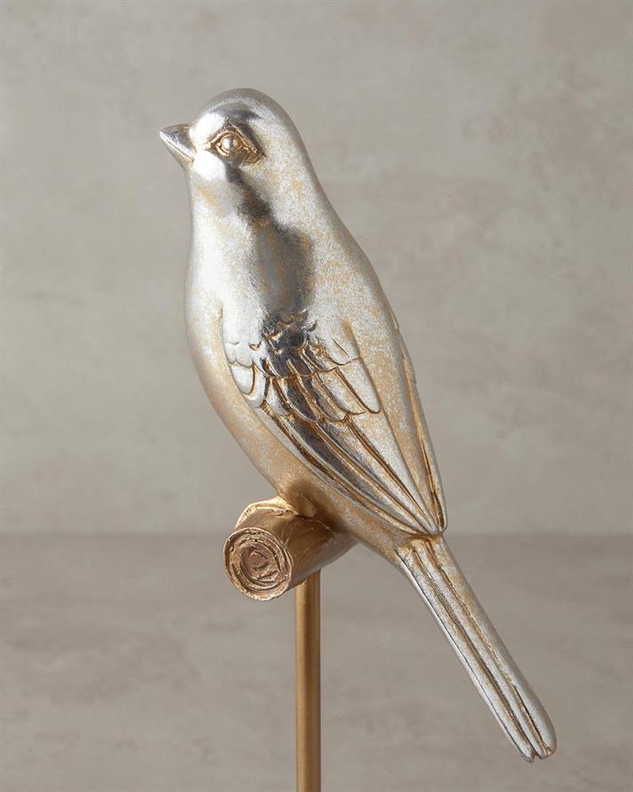 Shiny Bird Polirăsină Obiect Decorativ Roz pal