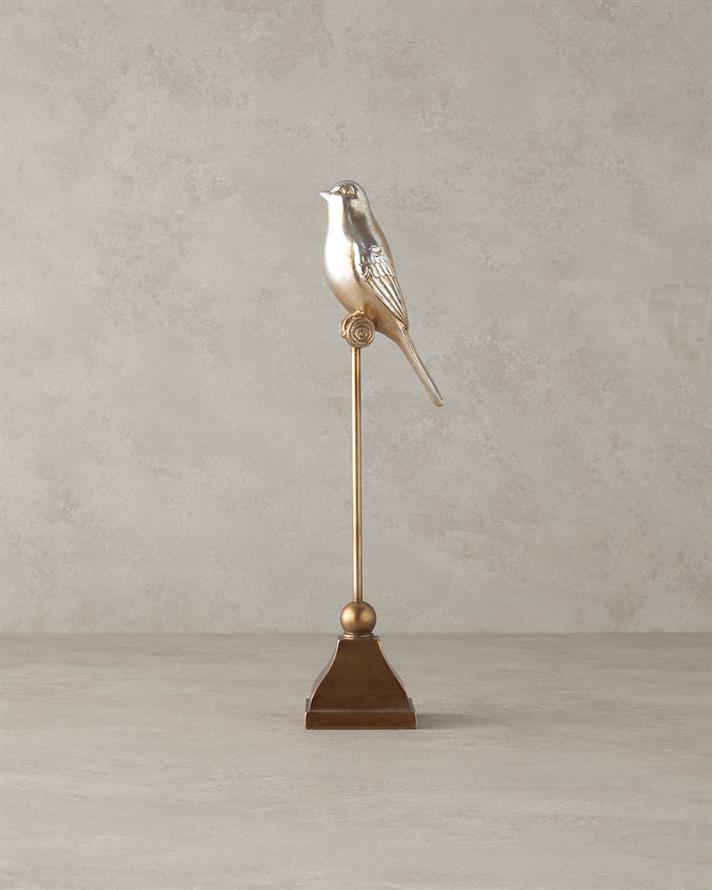 Shiny Bird Polirășină Bibelou 9x7x34 cm. Gold