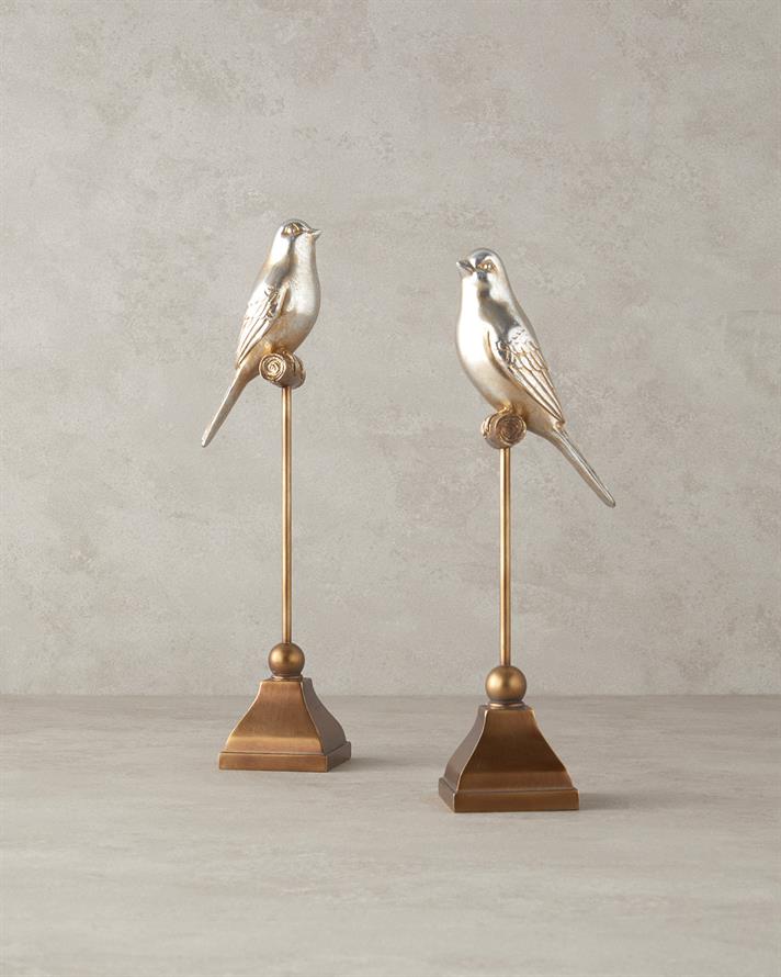 Shiny Bird Polirășină Bibelou 9x7x34 cm. Gold