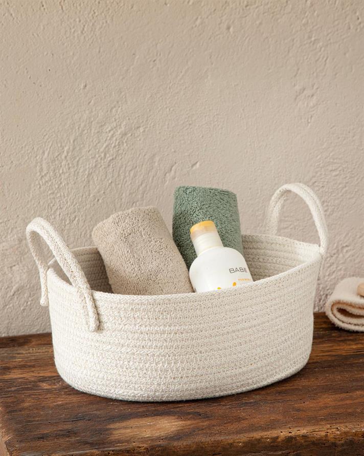 Shiny Coș, Tricotat, 28*22*10 Cm, Verde-Portocaliu