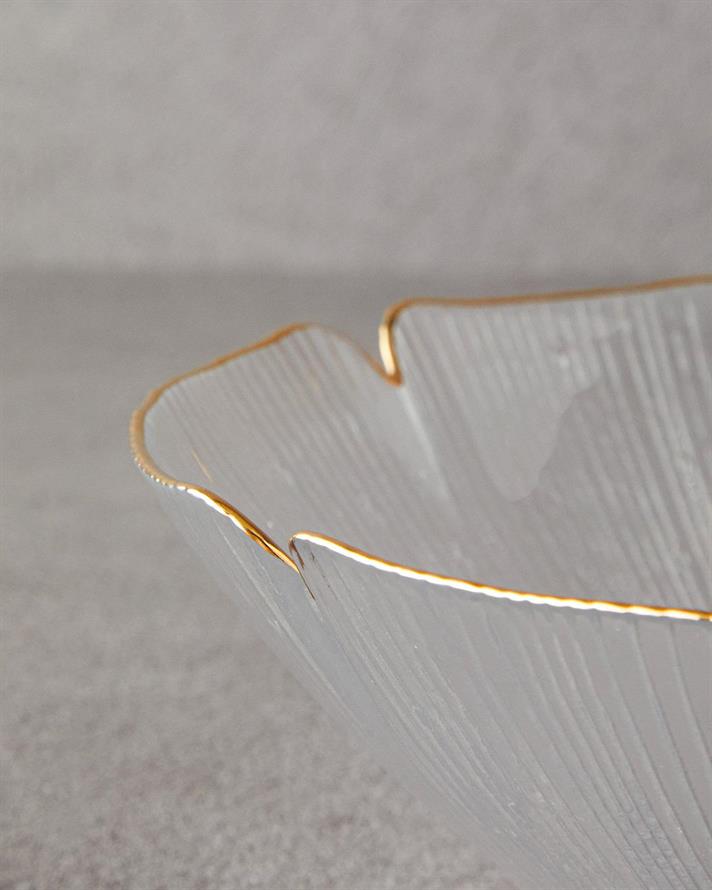 Siana Sticlă Bol 25 cm Gold