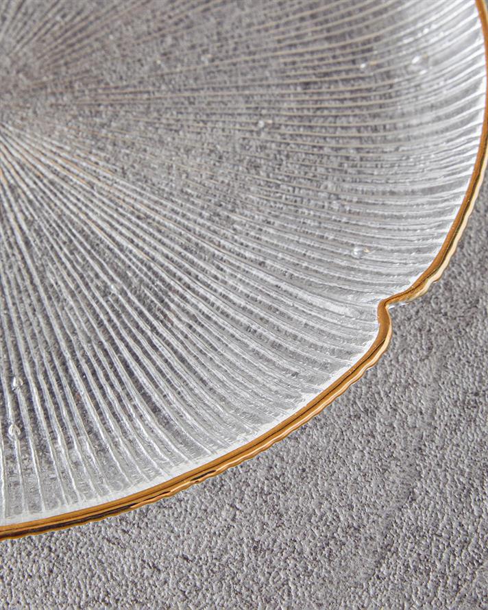Siana Sticlă Farfurie De Tort 21 cm Gold