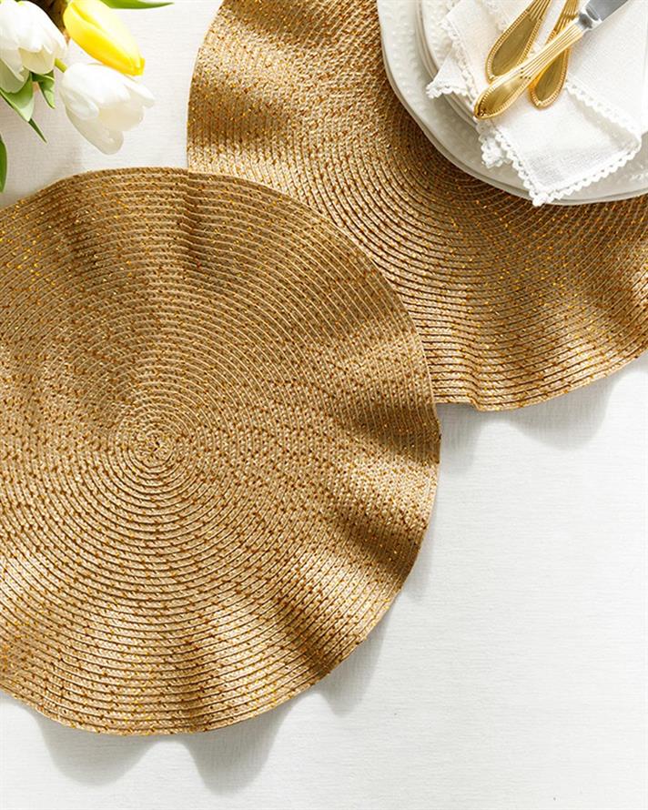 Sienna PP 2 Set Place Mat 38 cm Gold