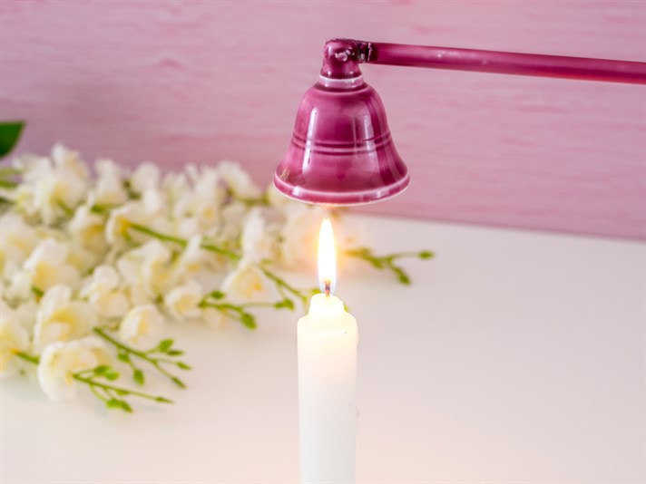 Symbol Porcelain Finish Candle Snuffer 30 cm Pink