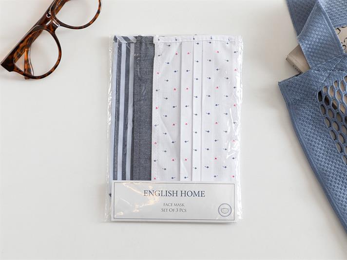 SMOOTH LIFE Bumbac Material Textil Mască 9,5 x 18 cm Albastru Deschis
