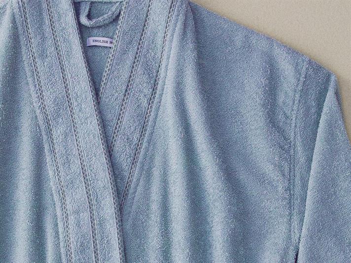 Halat de baie, Soft, bumbac, L-XL, deschis bleu