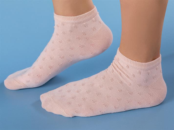Soft Cotton Women Ankle Socks 36-40 Light Pink,
