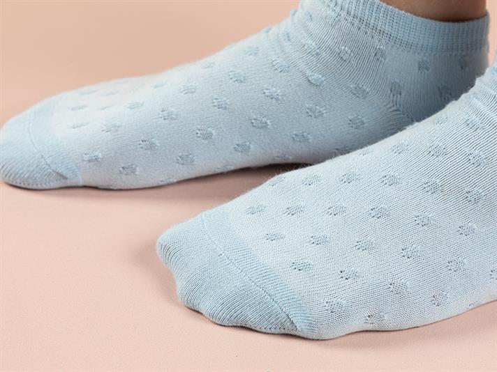 Soft Cotton Women Ankle Socks 36-40 Light Blue