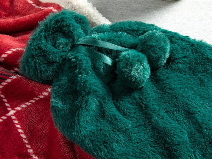 Soft Hot Water Bottle 10,4x10,4x22,6 cm Green