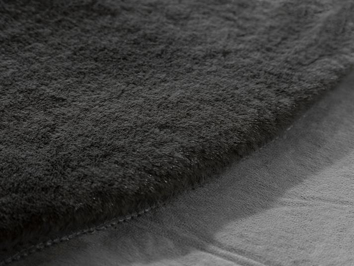 Covor blană artificială, Soft Touch, 80x150cm, acril, gri antracit