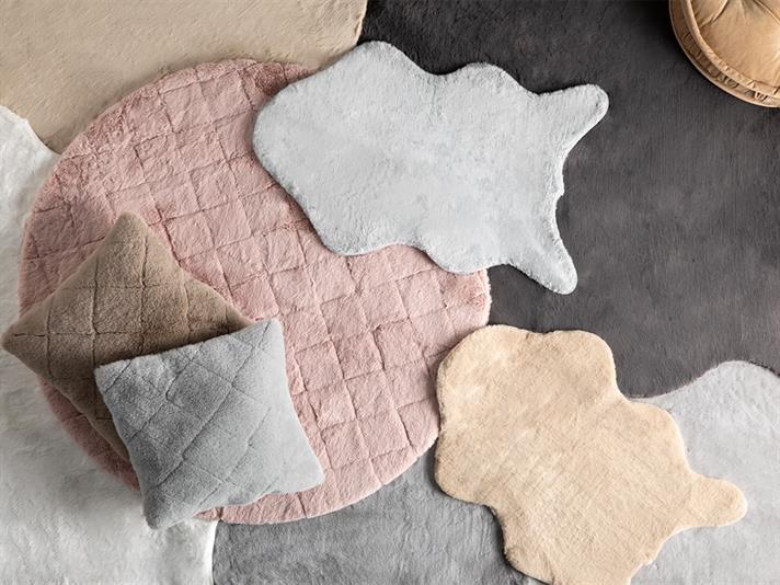 Covor blană artificială, Soft Touch, 90 cm, acril, kaki