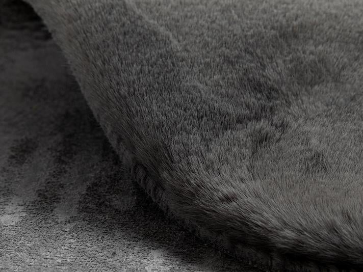 Soft Touch Blană Artificială, Iepure De Pluș, 80*150 Cm, Gri Închis