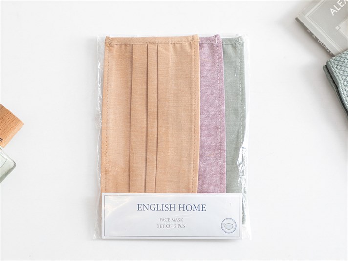 Atingere moale Bumbac Material Textil Mască 9,5 x 18 cm Kaki