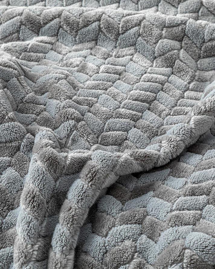 Softy Braid Ombre Super Soft For One Person  PĂTURĂ 150x200 cm Gri.