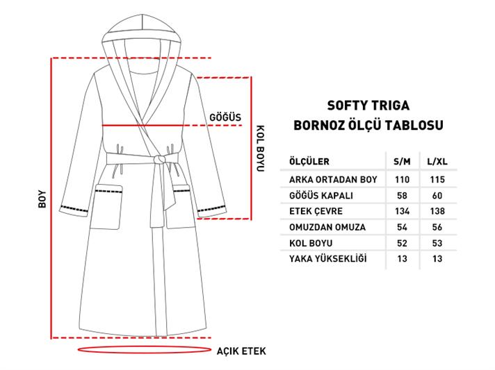 Softy Halat De Baie Din Bumbac Cu Glugă, Triga, L-Xl, Argintiu