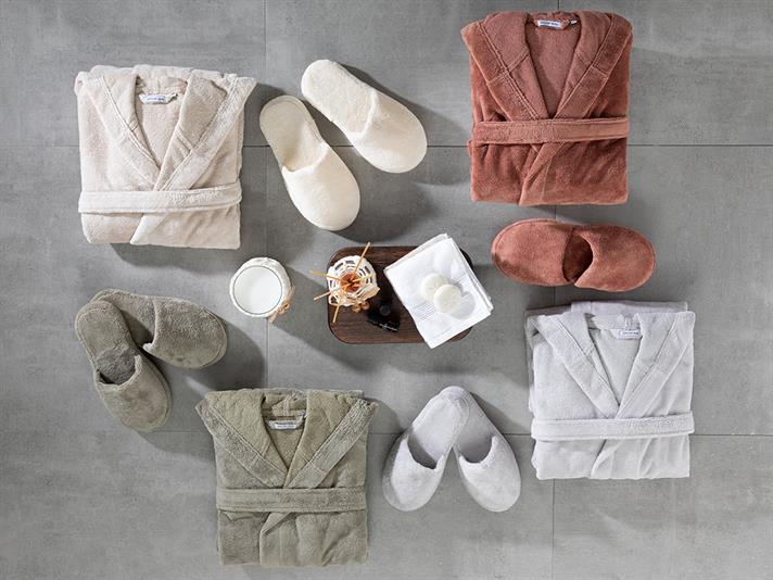 Halat de baie, Softy, bumbac-poliester, L-XL, gri