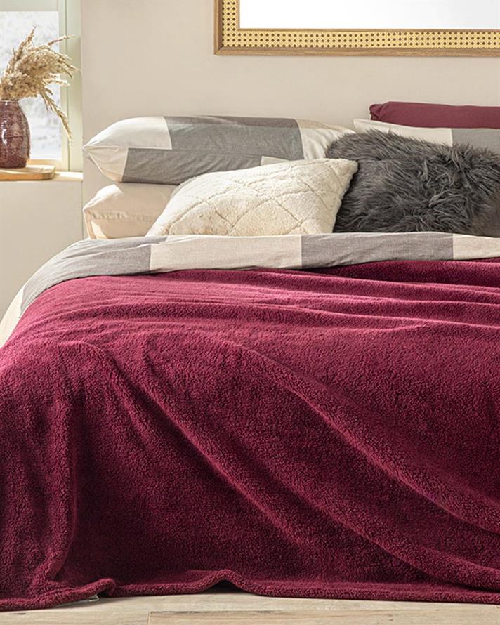 Softy Wellsoft Double Pătură 200x220 cm Vișiniu