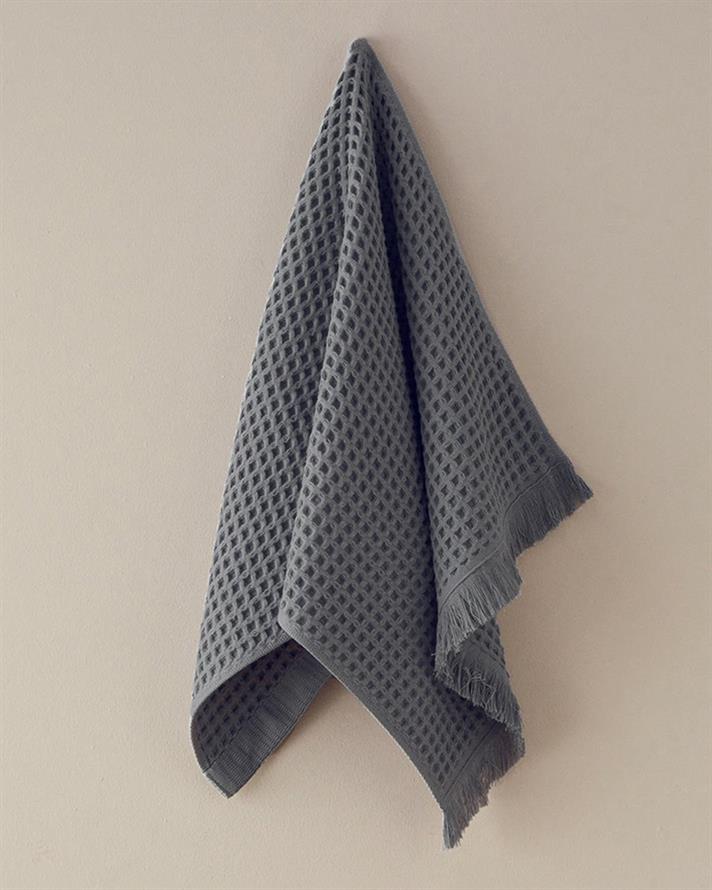 Sofya Cu Bumbac Waffle Prosop De Față 50x80 cm Antracit