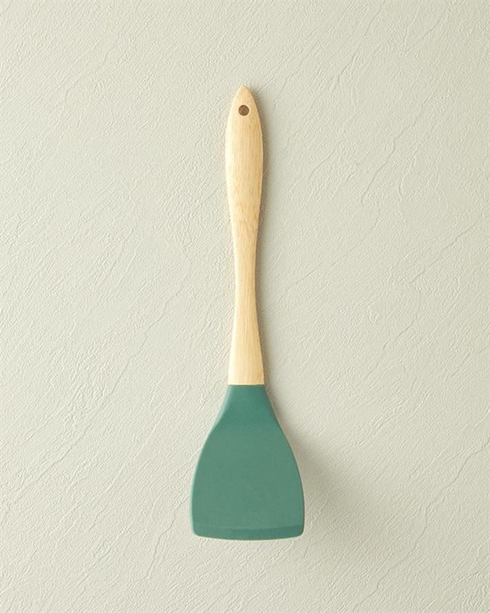 Silicone Large Spatula 32 cm Koyu Yeşil