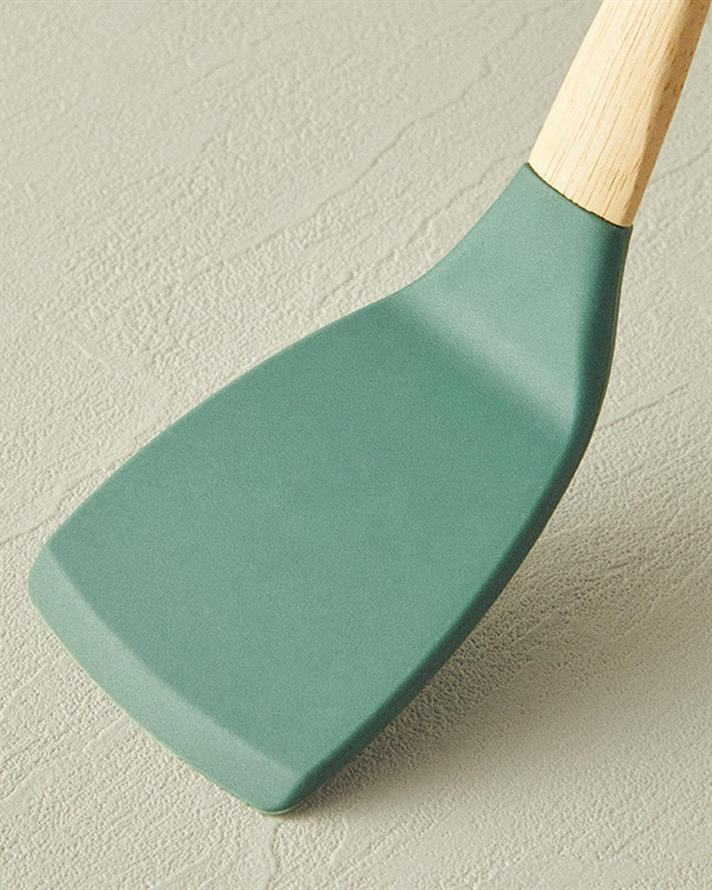 Silicone Large Spatula 32 cm Koyu Yeşil