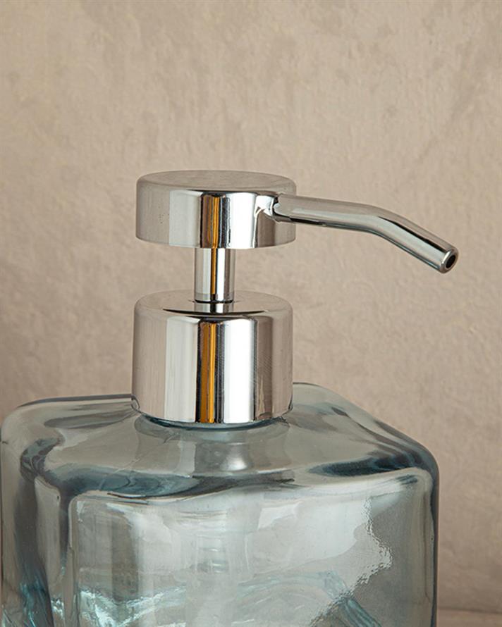 Splash Dozator Pentru Săpun Lichid, Sticlă, 8*8*12,1 Cm, Mentă - Roz Deschis