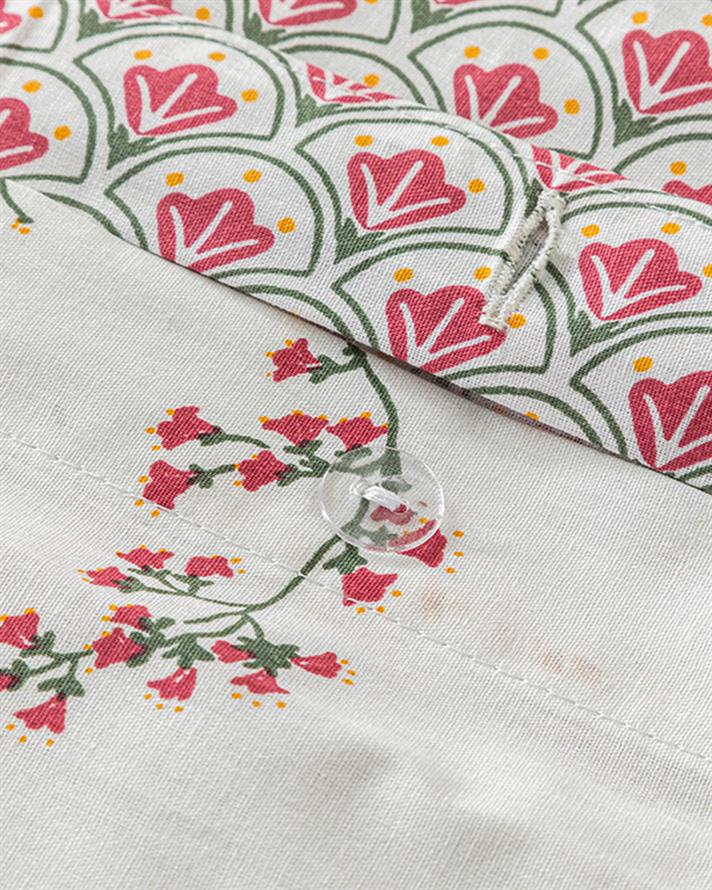 Spring Branch Set Lenjerie De Pat Dublu - Set Lenjerie De Pat Bumbac | English Home, 200 x 220 cm, Roz închis