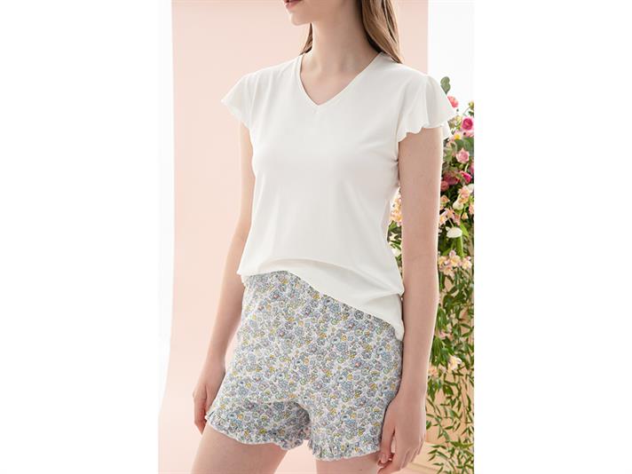 Spring Flower Set De Pijamale Damă, Viscoză, L, Mentă - Roz Deschis