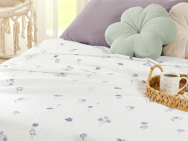 SPRING FLOWERS  Cu imprimeu Double Person  CUVERTURĂ 200x220 cm Lila
