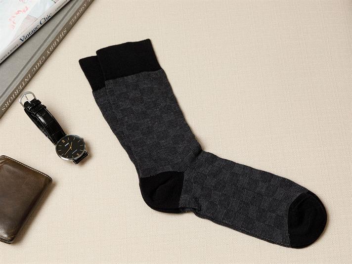 Square Cotton Socks Standard Black
