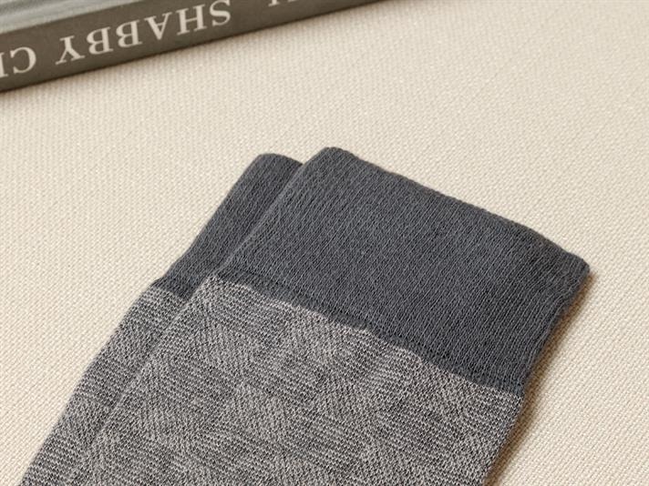 Square Cotton Women Single Socks Standart Anthracite