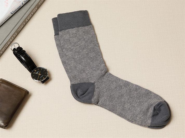 Square Cotton Women Single Socks Standart Anthracite