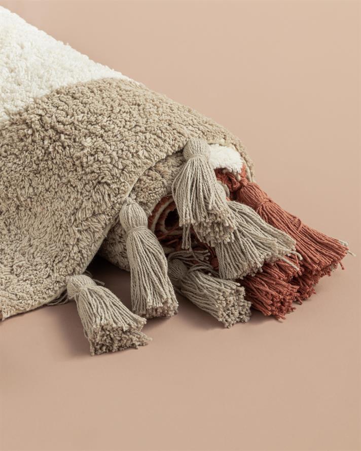 Square Covoraș De Baie, Bumbac, 60*90 Cm, Alb-Roșu