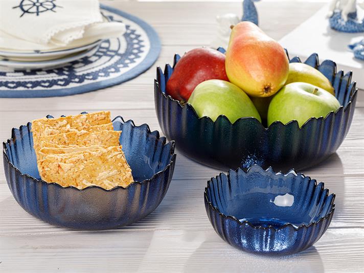 Stardust Glass Bowl 11 cm Navy Blue