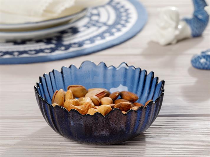 Stardust Glass Bowl 11 cm Navy Blue