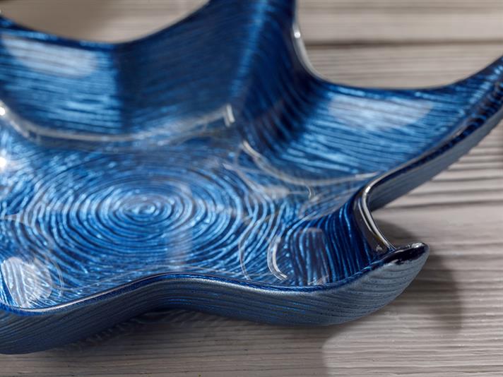 Starfish Glass Appetizers 18 cm Dark Blue