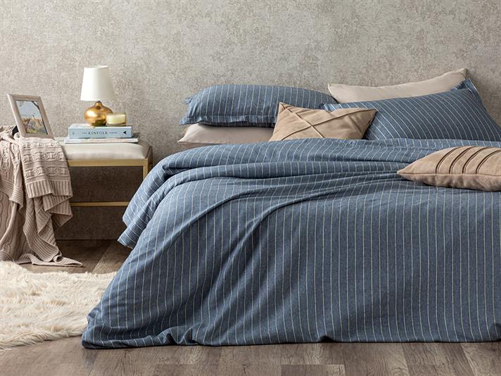 Starlight Shiny Vopsit în Fire Single Set Lenjerie De Pat 160x220 cm Bleumarin - Gold.
